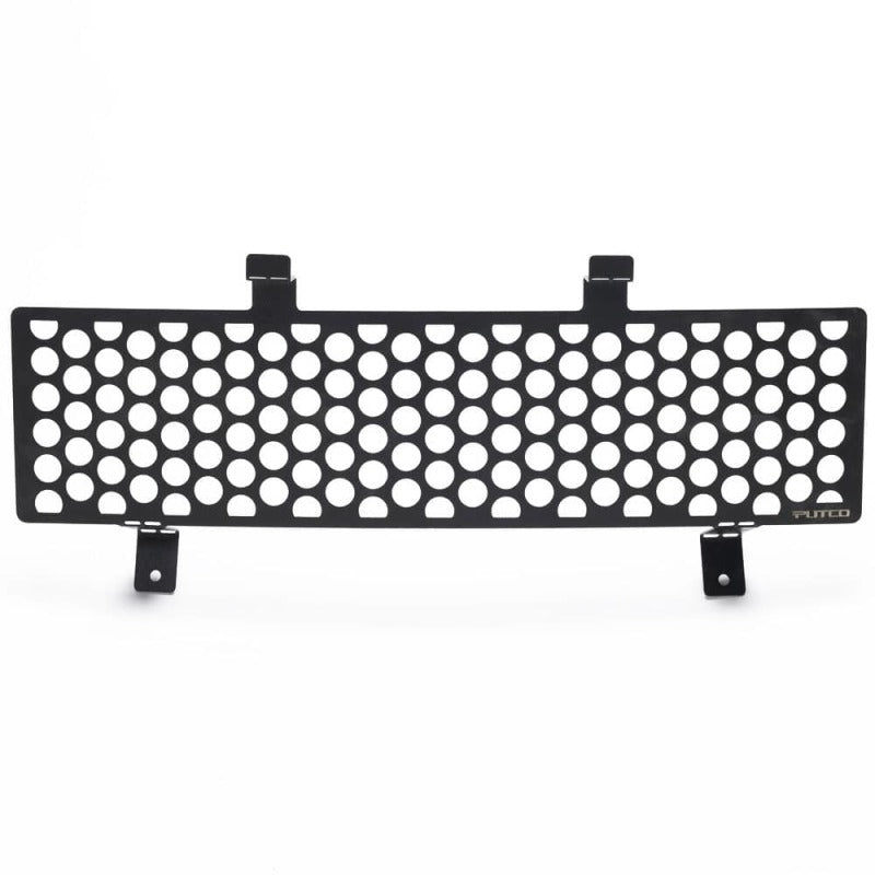 Putco 11-16 Ford SuperDuty - Stainless Steel Black Punch Design Bumper Grille Inserts 88165 88165 Photo - Primary