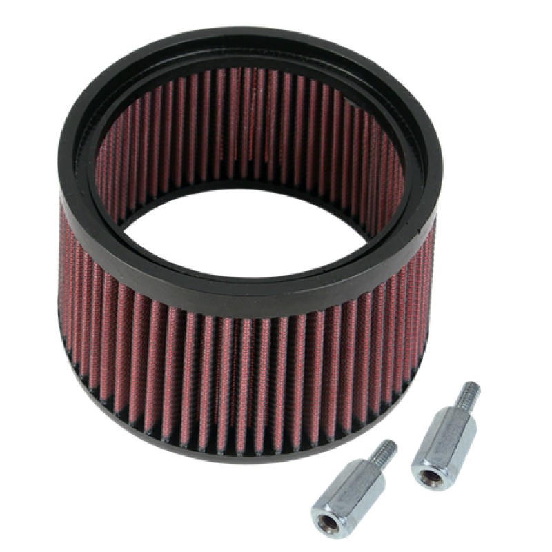 S&S Cycle 1in Taller Pleated Stealth Air Filter Kit 170-0127