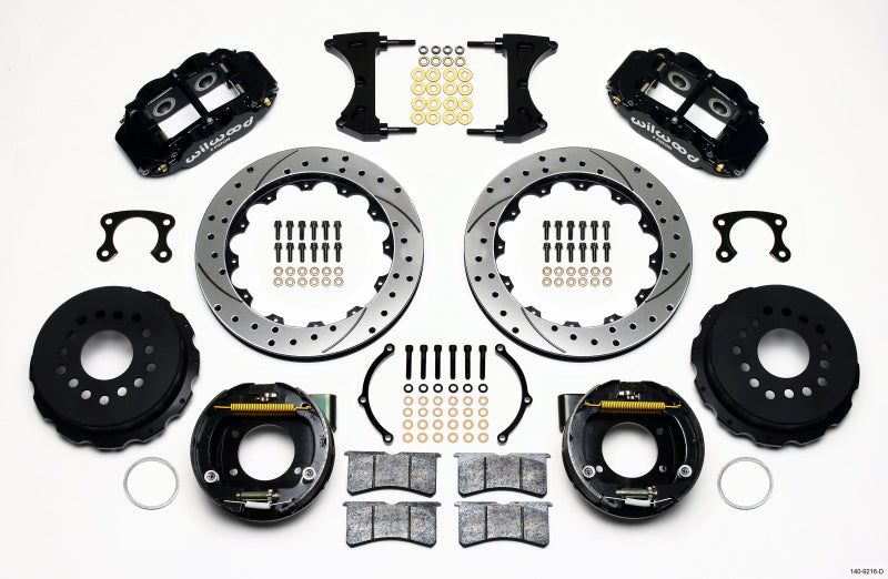 Wilwood Narrow Superlite 4R Rear P-Brk Kit 12.88in Drilled Small Ford 2.66in Offset 140-9216-D 140-9216-D Photo - Primary