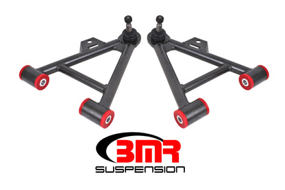 BMR 79-93 Mustang Lower Non-Adj. A-Arms (Coilover Only) w/ Tall Ball Joint (Poly) - Black Hammertone AA038H AA038H Photo - Primary