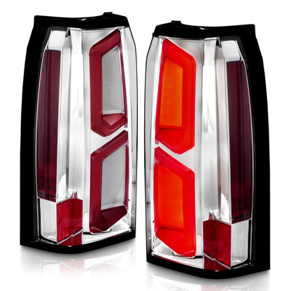 ANZO 2015-2020 Chevrolet Tahoe LED Tail Lights w/ Light Bar Chrome Housing Clear Lens 311376 311376 Photo - Unmounted
