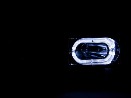 Anzo Black Crystal Halo Headlights 1992-1999 Chevy Suburban 111007 Photo - Mounted