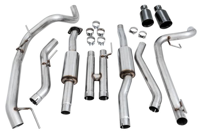 AWE Tuning 2017+ Ford Raptor 0 FG Performance Exhaust System - w/ Diamond Black Tips 3015-33106 3015-33106 Photo - out of package
