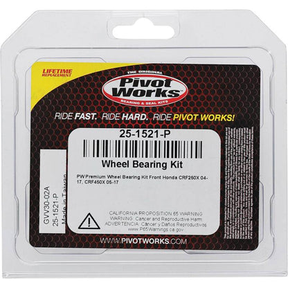Pivot Works Honda Wheel Bearing Kit Premium Bearings 25-1521-P 25-1521-P Photo - Primary