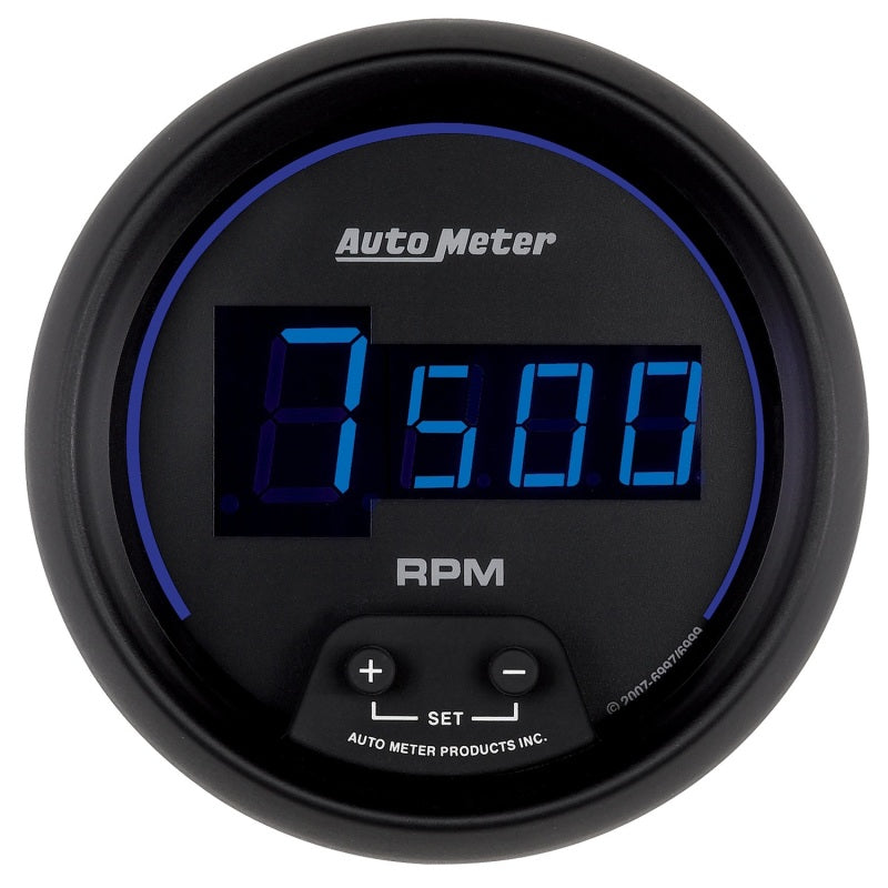 Autometer Gauge,Tach,3 3/8",10k RPM,In-Dash,Digital Black Dial w/ Blue LED 6997 Photo - Primary