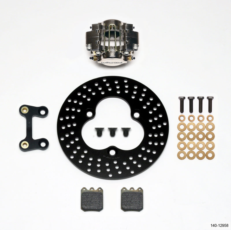Wilwood Dynapro Single LW Left Front Kit - Midget 10.20in Aluminum Drilled Rotor 140-12958 140-12958 Photo - Primary
