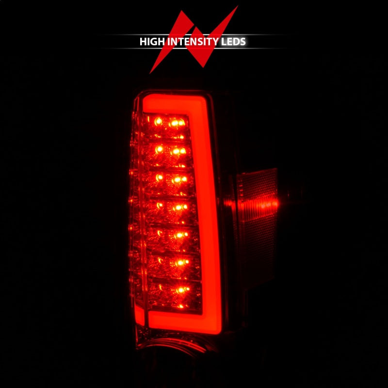 ANZO 2004-2012 Chevrolet Colorado/ GMC Canyon LED Tail Lights w/ Light Bar Chrome Housing Red/Clear 311384 311384 Photo - Unmounted