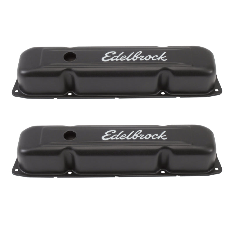 Edelbrock Valve Cover, Signature Series, Chrysler, 1958-1979 361-440 V8, Black 4493 Photo - Primary