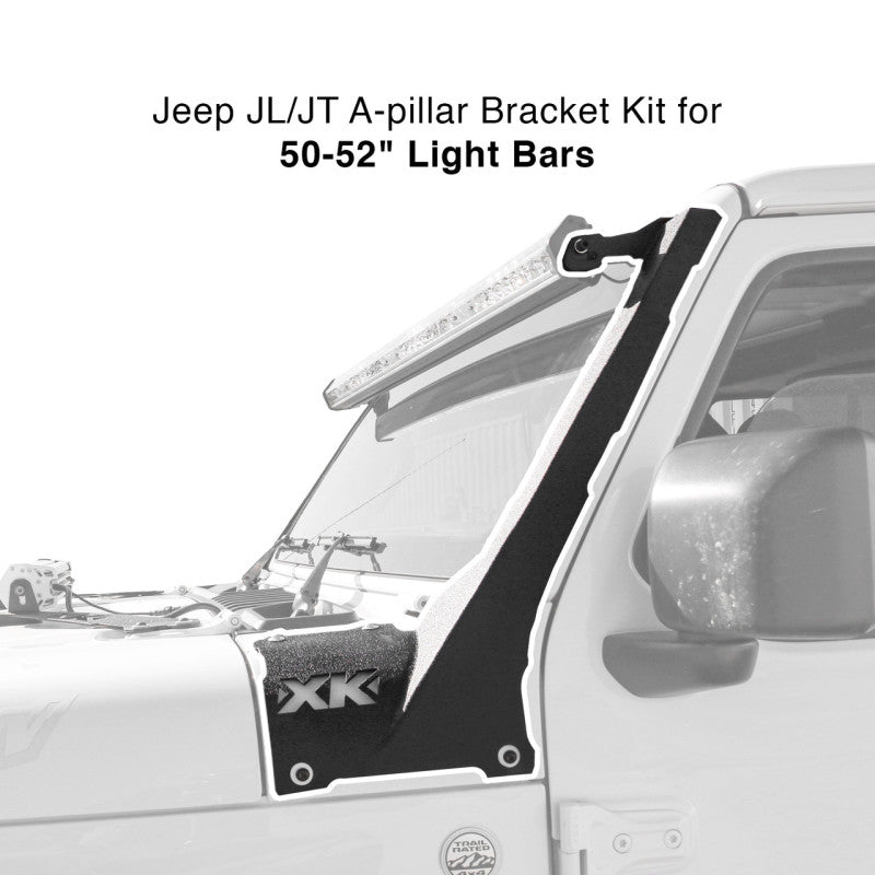 XKGLOW XK Glow Jeep JL JT A-pillar Bar Spacer Kit 50In XK-BRC-JL-APS