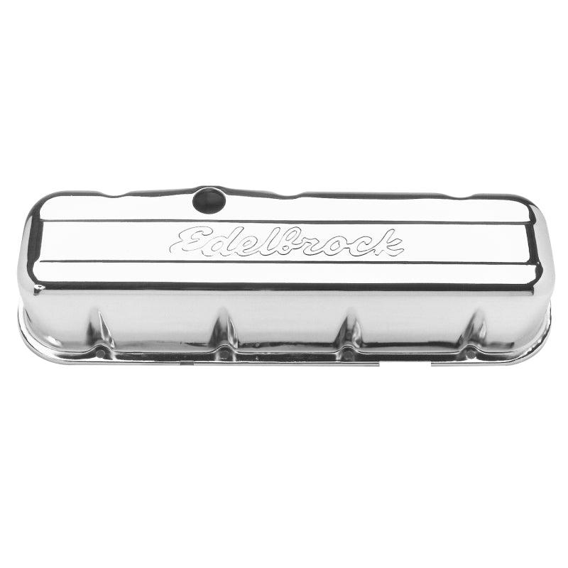Edelbrock Valve Cover, Signature Series, Chevrolet, 1965 & Later 396-502 V8, Chr 4680 Photo - Primary