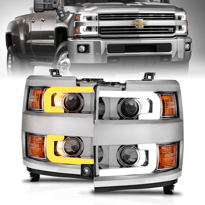 Anzo Projector Headlights 15-17 Chevrolet Silverado 2500HD / 3500HD Chrome 111366 User 1