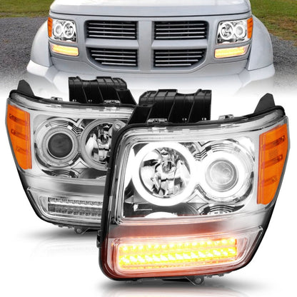 Anzo 2007-2012 Dodge Nitro Projector Headlights w/ Halo Chrome (CCFL) G2 111144 Photo - Primary