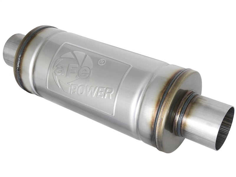 aFe MACH Force-Xp 3" 409 Stainless Steel Muffler 3" Inlet/Outlet, 14"L x 6 49M00012 Photo - Primary