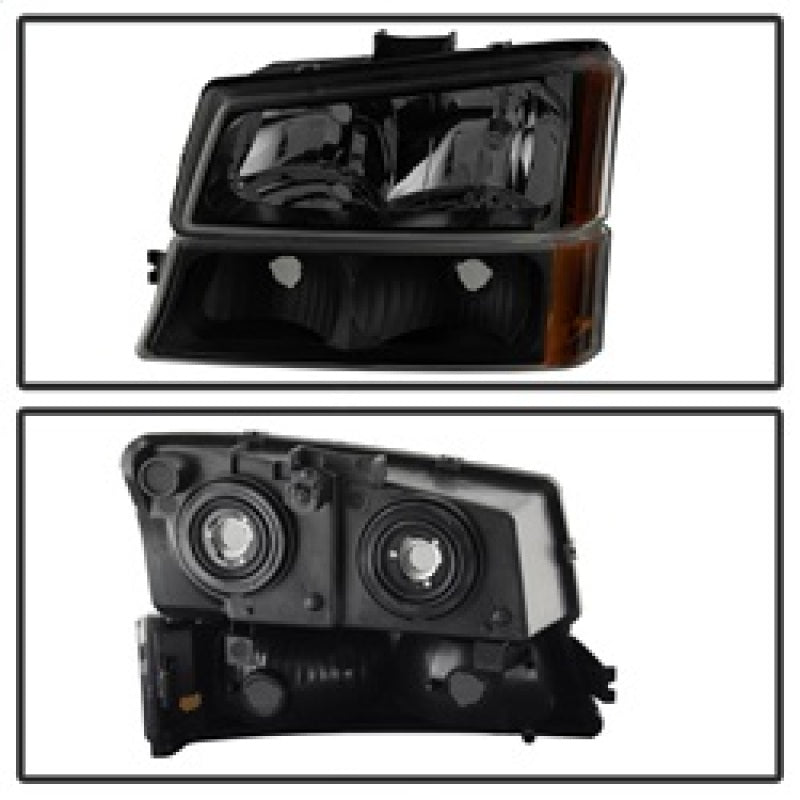 SPYDER Xtune Chevy Silverado 2500HD 03-06 Crystal Headlights w/ Bumper Lights HD-JH-CSIL03-AM-BSM-SET 9030253 9030253 Photo - Unmounted