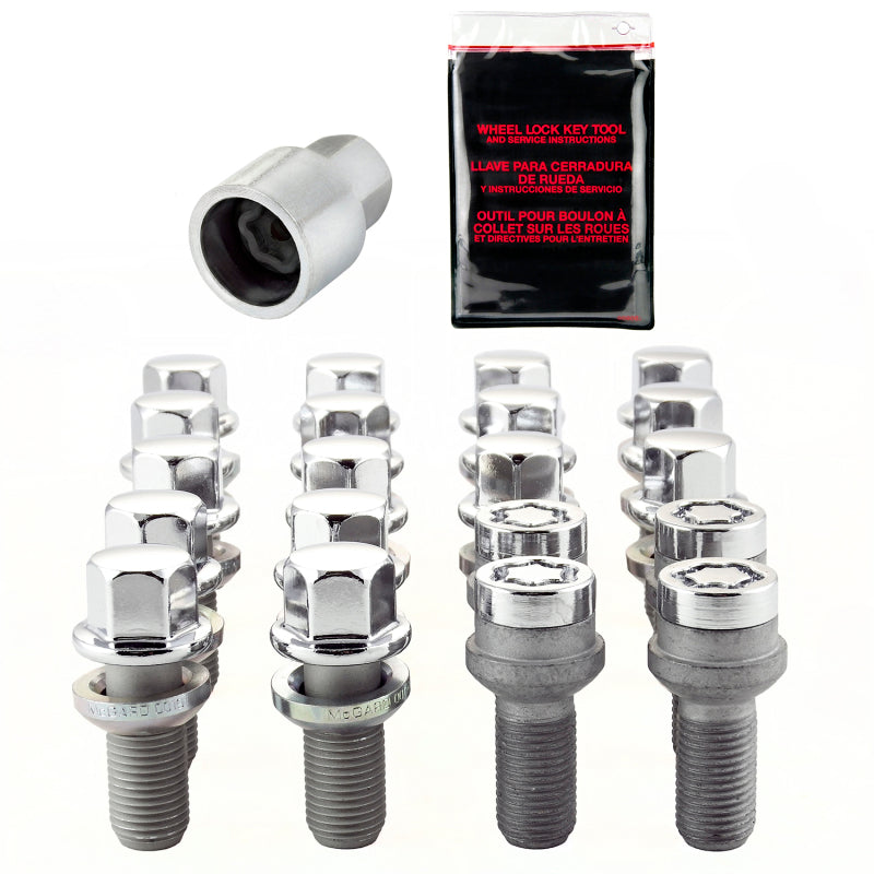 McGard 5 Lug Hex Install Kit w/Locks (Radius Seat Bolt) M14X1.5 / 17mm Hex / 26.3mm Shank L - Chrome 68018 68018 Photo - Primary