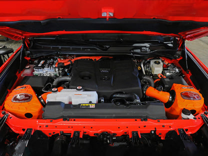 aFe 2022 Toyota Tundra V6-3.5L (tt) Momentum GT Cold Air Intake System w/ Pro 5R Filter - Orange 50-70100KN 50-70100KN Photo - Mounted