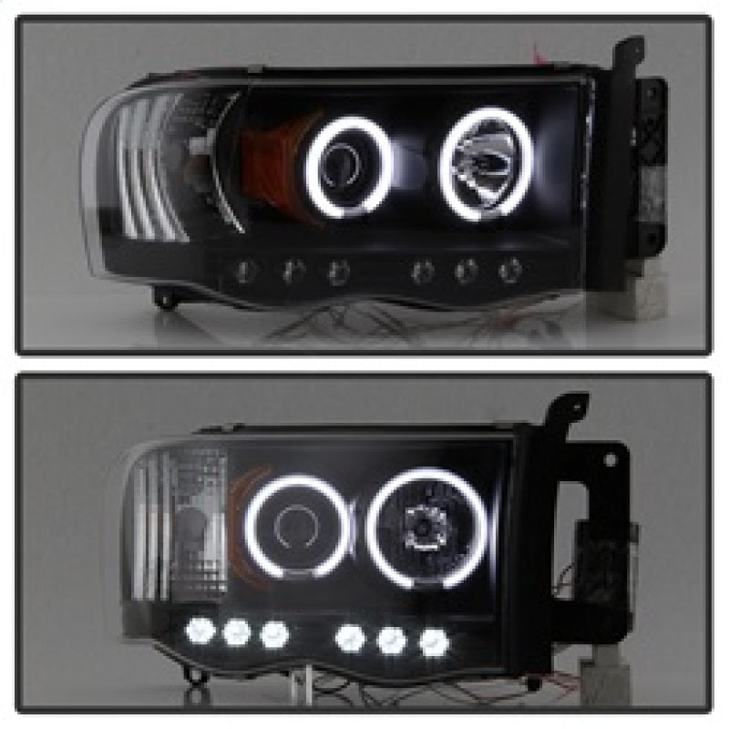 Spyder Dodge Ram 1500 02-05 03-05 Projector Headlights CCFL Halo LED Blk PRO-YD-DR02-CCFL-BK 5009951 5009951 Photo - Unmounted