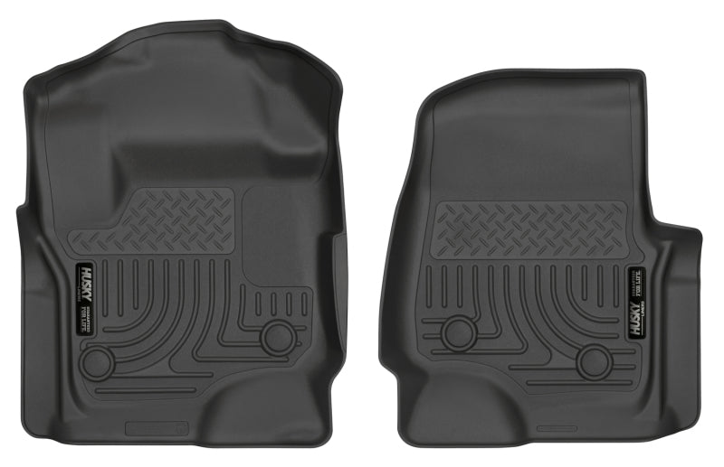Husky Liners 17 Ford F-250 Super Duty SuperCab WeatherBeater Black Floor Liners 13321 Photo - Primary