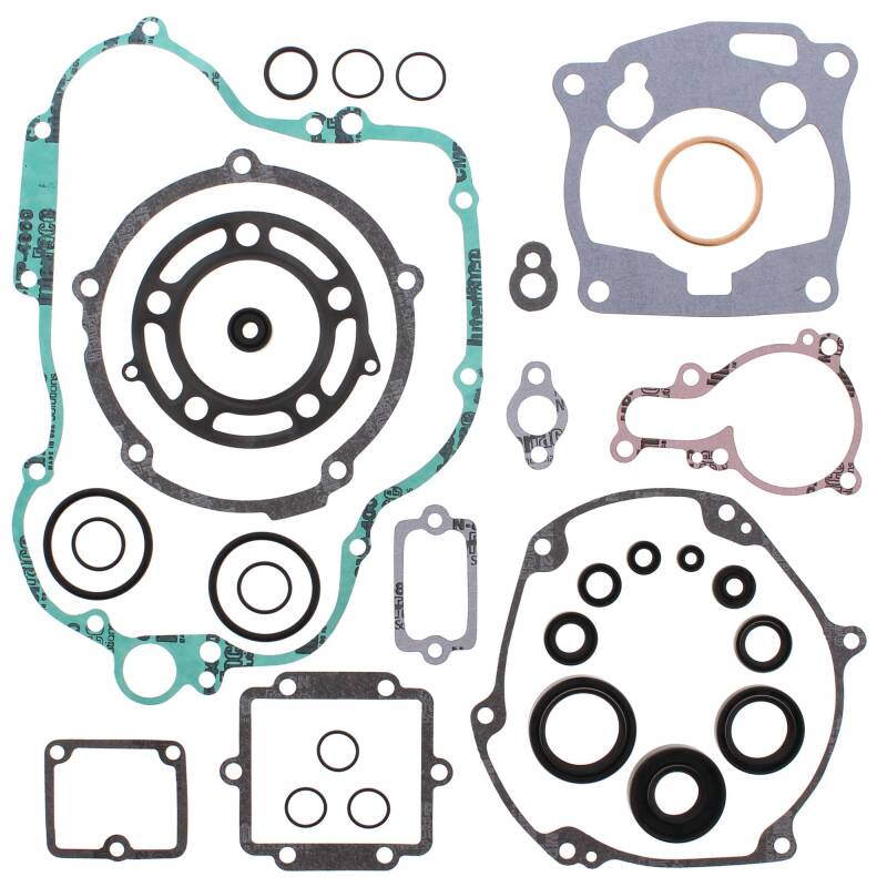 Vertex Pistons Vertex Gaskets 92-93 Kawasaki KX125 Complete Gasket Kit w/ Oil Seals 811424 811424 Photo - Primary