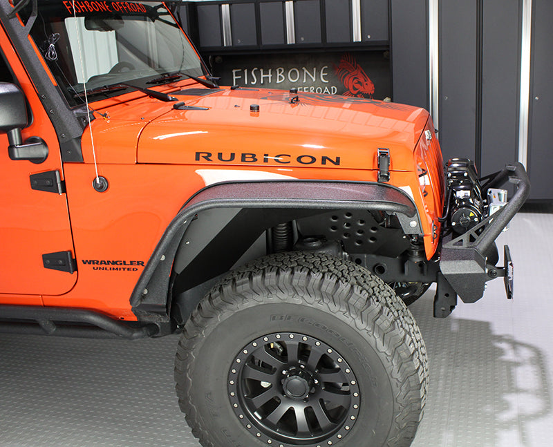 Fishbone Offroad 07-18 Jeep Wrangler JK Aluminum Front Inner Fenders FB33007F FB33007F Photo - lifestyle view