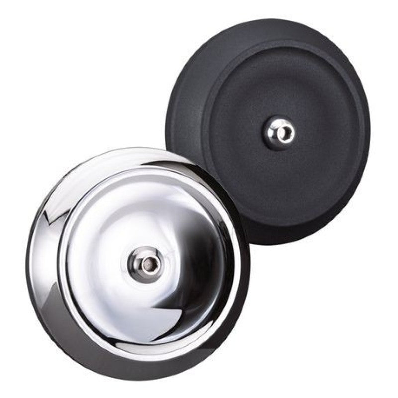 S&S Cycle Dished Bobber Air Cleaner Cover w/ Machined Highlights  - Chrome 170-0119 170-0119 Photo - Primary