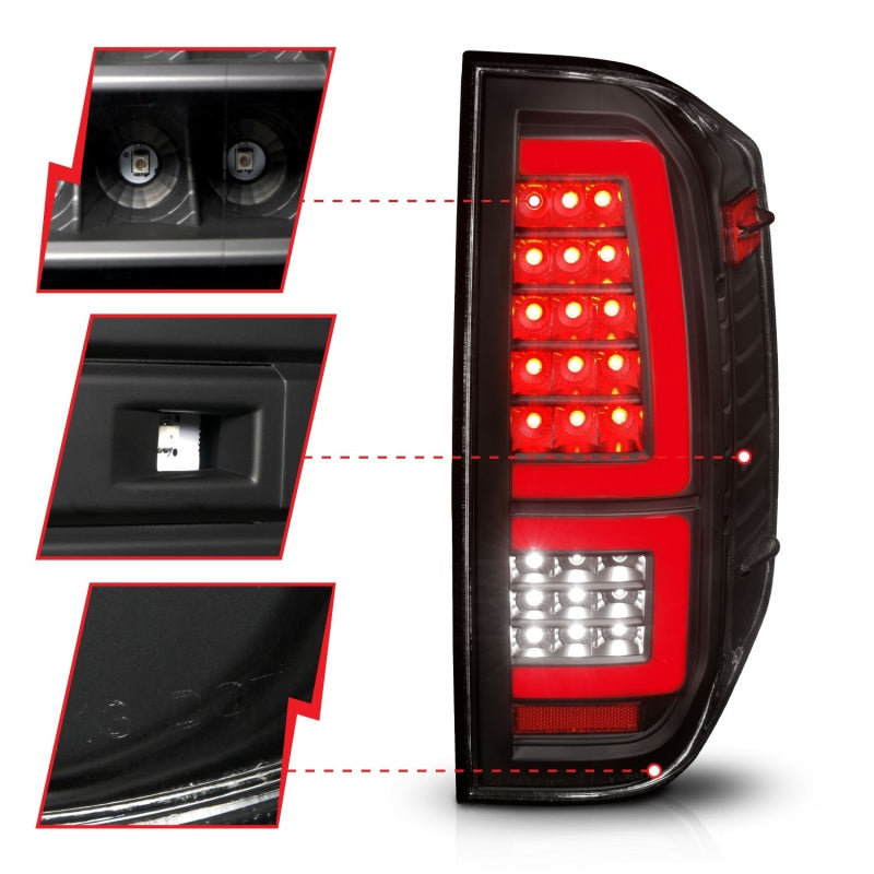 ANZO 2014-2021 Toyota Tundra LED Taillights Black Housing/Clear Lens 311436 311436 Photo - Unmounted