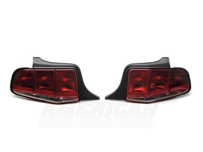 Raxiom 10-12 Ford Mustang Aero Tail Lights- Blk Housing (Smoked Lens) 49145 49145 Photo - Close Up