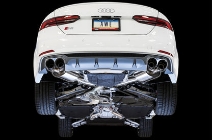 AWE Tuning Audi B9 S5 Sportback Touring Edition Exhaust - Non-Resonated (Black 102mm Tips) 3020-43064 3020-43064 Photo - Mounted