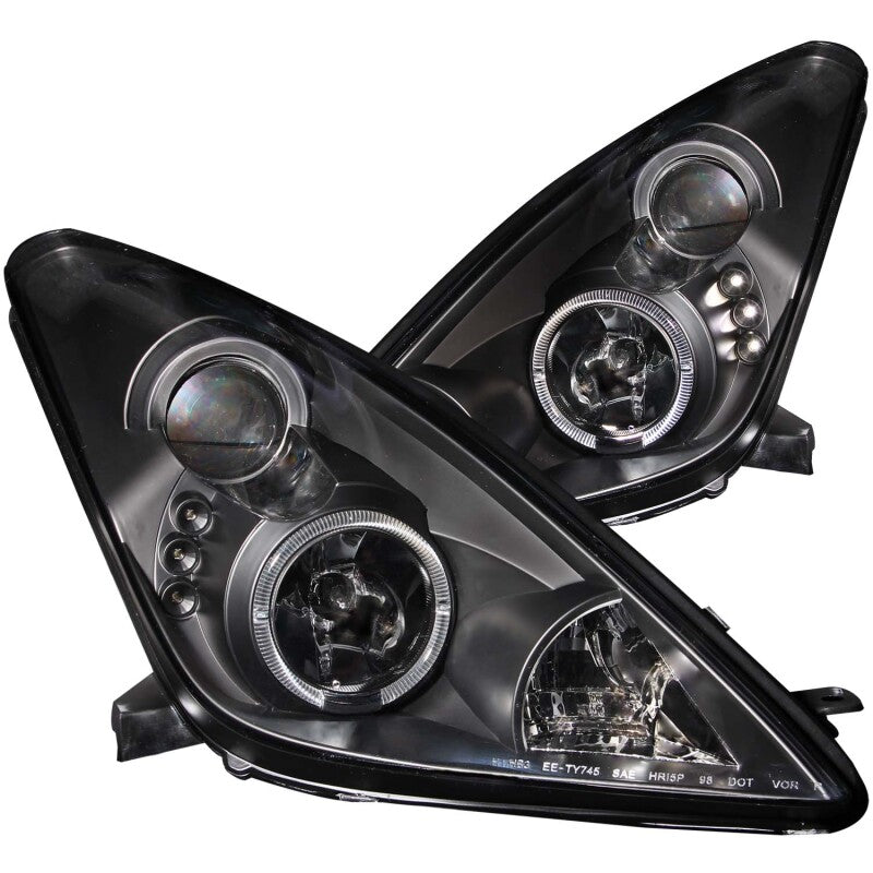 Anzo 2000-2005 Toyota Celica Projector Headlights w/ Halo Black 121387 Photo - Primary