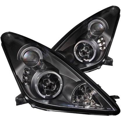 Anzo 2000-2005 Toyota Celica Projector Headlights w/ Halo Black 121387 Photo - Primary