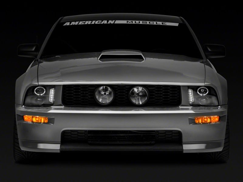 Raxiom 05-09 Ford Mustang Excluding GT500 LED Halo Projector Headlights- Blk Housing (Clear Lens) 101683 101683 Photo - Close Up