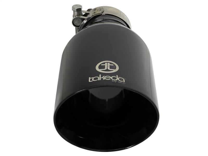 aFe Exhaust Tip Black MACH Force-Xp 409 Stainless Steel 2-1/2in Inlet x 4 49T25454-B09 Photo - Unmounted
