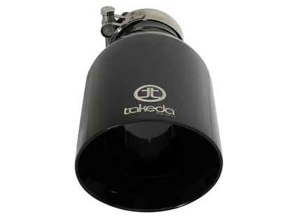 aFe Exhaust Tip Black MACH Force-Xp 409 Stainless Steel 2-1/2in Inlet x 4 49T25454-B09 Photo - Unmounted