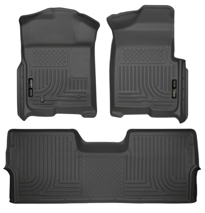 Husky Liners 09-12 Ford F-150 Super Crew Cab WeatherBeater Combo Black Floor Liners 98331 Photo - Primary