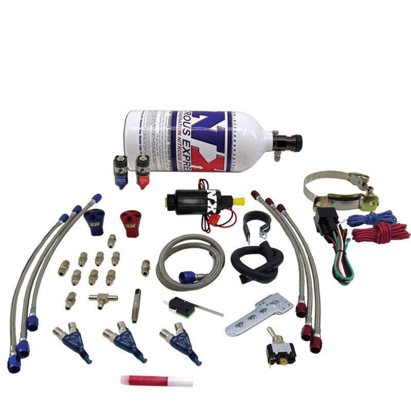 Nitrous Express Three Cyl Piranha Nitrous Kit w/2.5lb Bottle 60033P 60033P Photo - Primary
