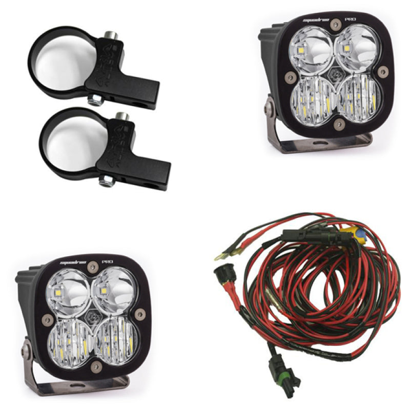 Baja Designs PowerSports Squadron Pro Horizontal Mount Light Kit Driving Combo Pattern Clear - Universal 497104 Photo - Primary