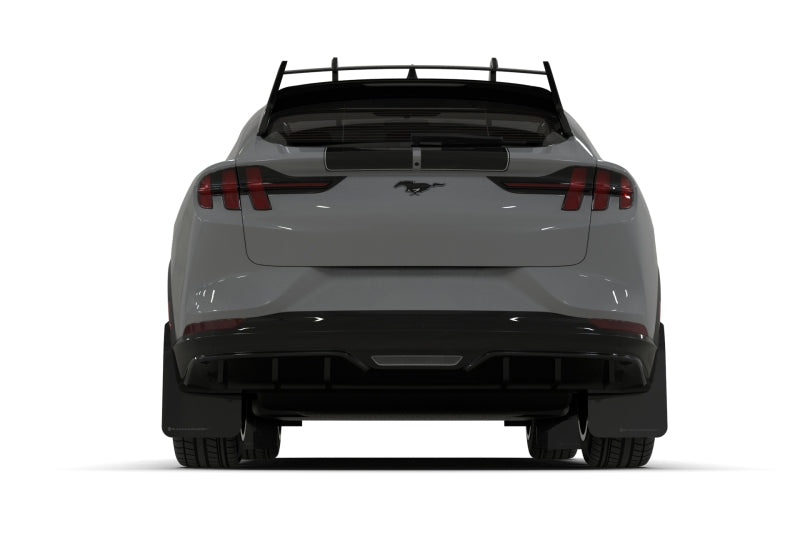 Rally Armor 2021-25 Ford Mach-E Rally Edition Black UR Mud Flap Metallic Black Logo MF96-URXT-BLK-MBK MF96-URXT-BLK-MBK User 1