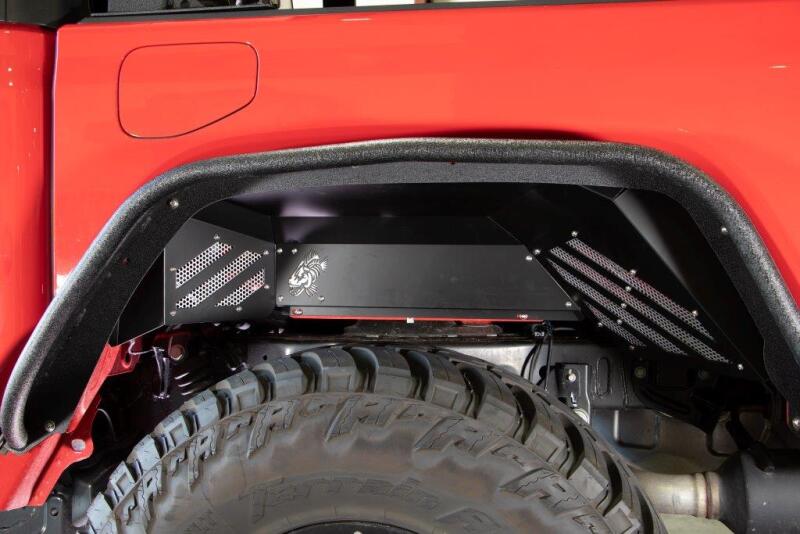 Fishbone Offroad 2020+ JT Gladiator Rear - Black Aluminum Inner Fenders FB33211R FB33211R Photo - lifestyle view