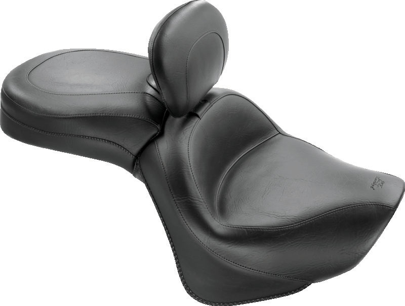 Mustang Motorcycle Mustang 06-21 Kawasaki Vulcan 900 Classic, Custom Touring 1PC Seat w/Driver Backrest - Black 79417 79417 Photo - Primary