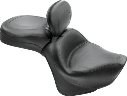 Mustang Motorcycle Mustang 06-21 Kawasaki Vulcan 900 Classic, Custom Touring 1PC Seat w/Driver Backrest - Black 79417 79417 Photo - Primary