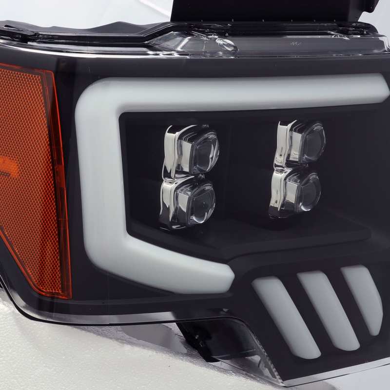 AlphaRex 09-14 Ford F-150 NOVA LED Proj Headlights Plank Style Matte Black w/Activ Light/Seq Signal 880192 880192 Photo - Primary