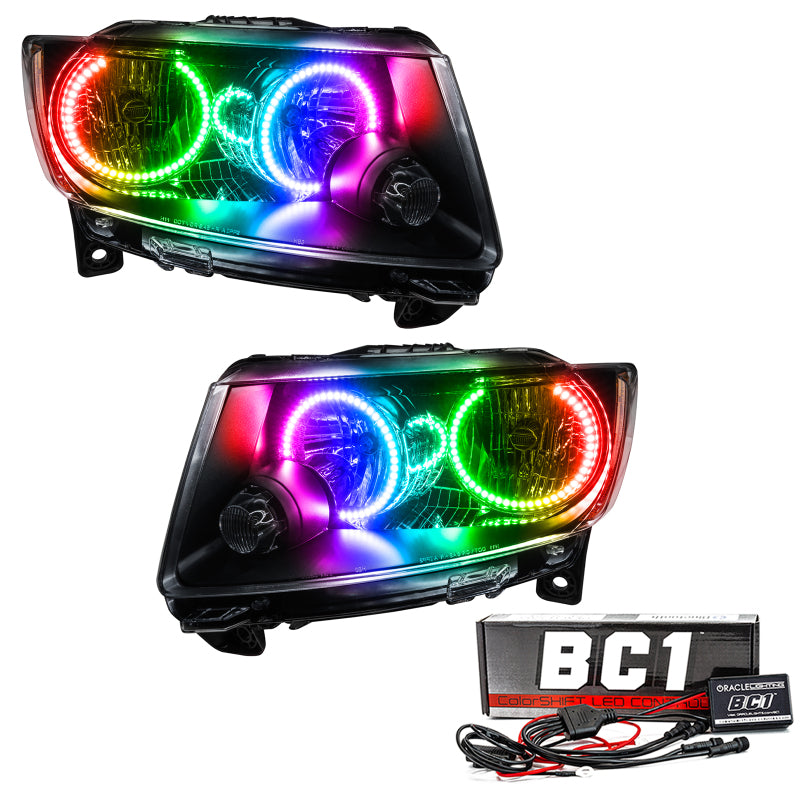 ORACLE Lighting Oracle 11-13 Jeep Grand Cherokee SMD HL (Non-HID)-Chrome - ColorSHIFT w/ BC1 Controller 7070-335 7070-335 Photo - Primary