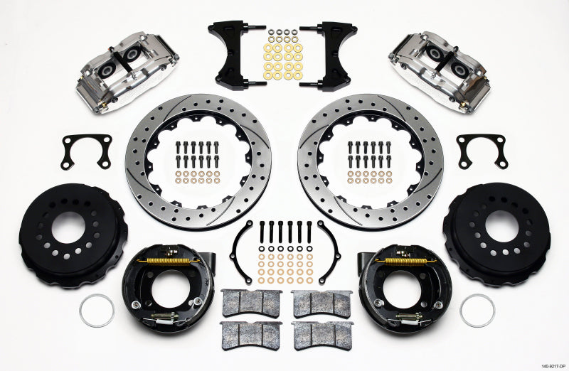 Wilwood Narrow Superlite 4R Rear P-Brk Kit 12.88in Drill Polish Big Ford Old Style 2.36in Offset 140-9217-DP 140-9217-DP Photo - Primary