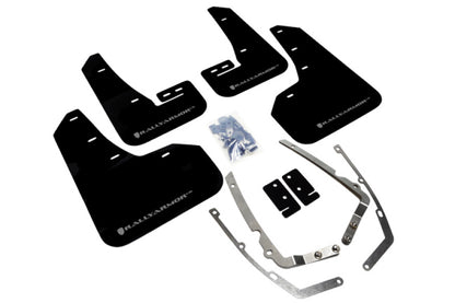 Rally Armor 2015+ MKVII VW Golf/GTI/TSI/SPORTWAGEN/ALLTRACK Mud Flaps Silver Logo 0UP44 MF37-UR-BLK/SIL Photo - Primary