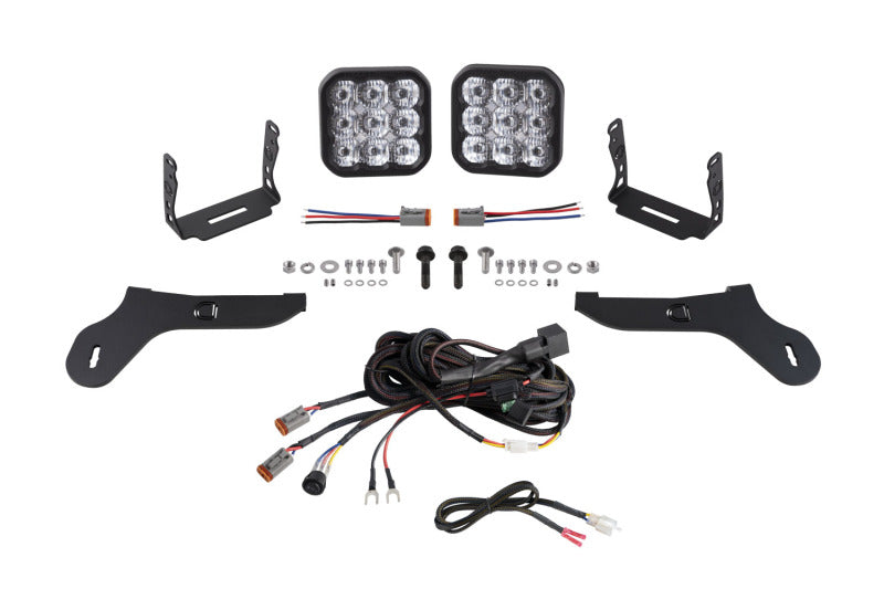 Diode Dynamics 17-20 Ford Raptor SS5 Bumper LED Pod Light Kit Sport - White Driving DD7346 DD7346 Photo - Primary