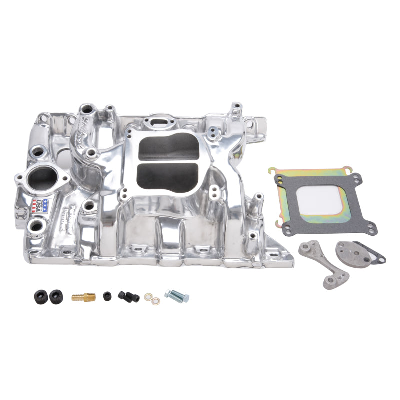 Edelbrock Performer Pontiac Polished Manifold 21561 Photo - Primary