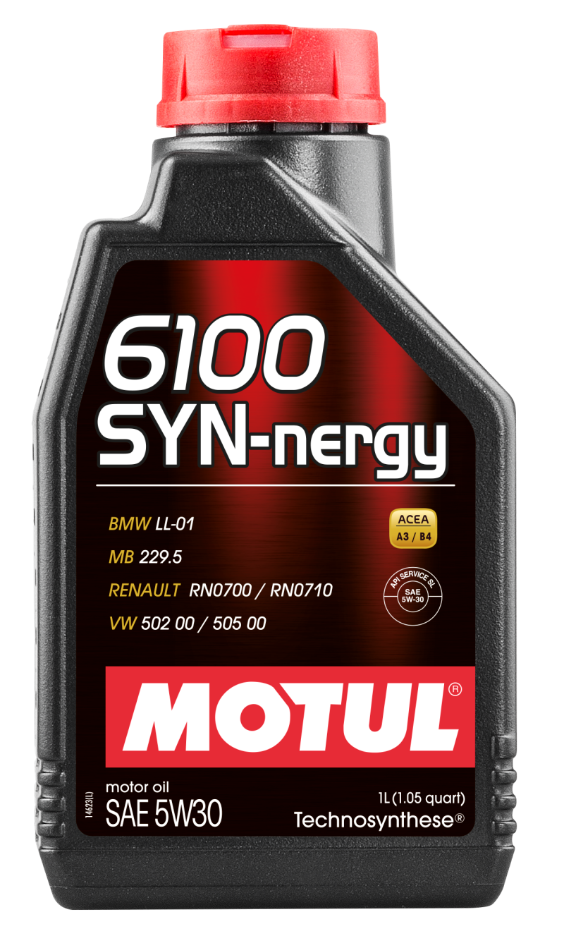 Motul 1L Technosynthese Engine Oil 6100 SYN-NERGY 5W30 - VW 502 00 505 00 - MB 229.5 107970 107970 Photo - Primary