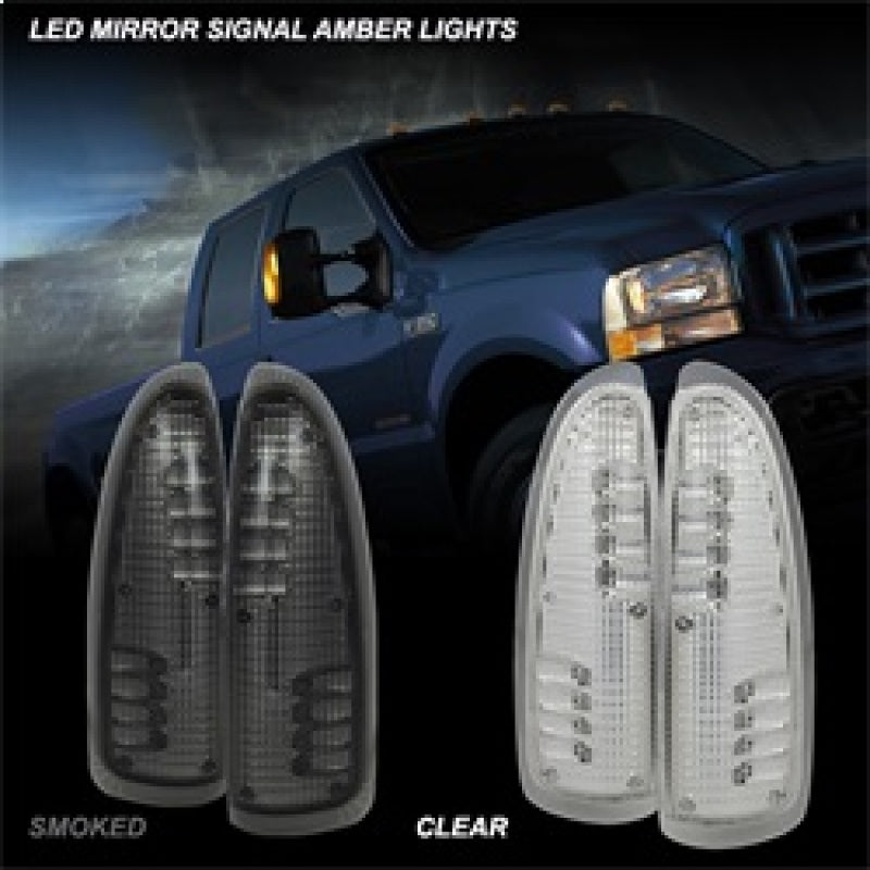 SPYDER xTune Ford Superduty F250-F650 03-07 Amber LED Mirror Signal Lens - Smoke ACC-LED-FDSD99-MR-SM 9924729 9924729 Photo - Unmounted