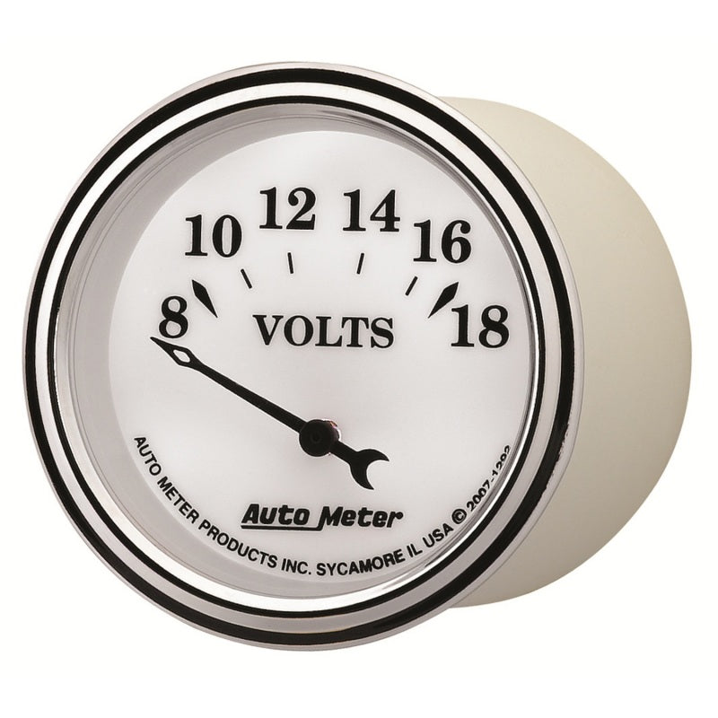 AutoMeter Gauge Voltmeter 2-1/16in. 18V Elec Old Tyme White II 1292 1292 User 2