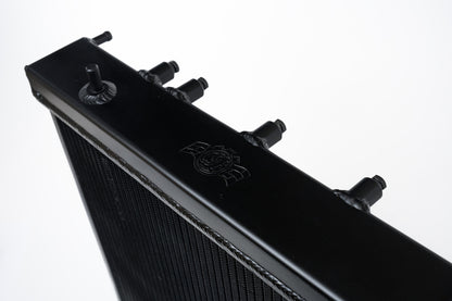 CSF 02-07 Subaru WRX/STI Radiator - Black Finish 3076B 3076B Photo - Close Up
